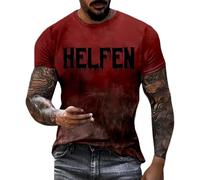 T-shirt pour homme avec design d'Halloween pour une mode décontractée et décontractée - Col rond - Impression graphique grande taille - Basique à manches courtes - Unique, Rouge pastèque 2., M