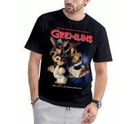 T-shirt pour homme avec design graphique du film Gremlins, fabriqué à 100% en coton pur pour un port confortable et décontracté, avec des designs graphiques accrocheurs et des manches courtes de haute