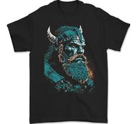 T-shirt pour homme avec inscription « A Green Viking Elder Valhalla Odin Norse Gods » 100 % coton, Noir , XL