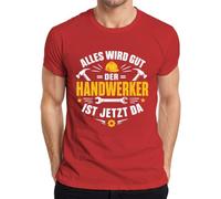 T-shirt pour homme avec inscription « Alles Wird gut der Handwerker ist