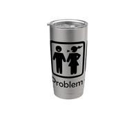 T-shirt pour homme avec inscription « Divorce Problem Solved Funny Ex-Wife » Gobelet isotherme en acier inoxydable double paroi