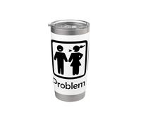 T-shirt pour homme avec inscription « Divorce Problem Solved Funny Ex-Wife » Gobelet isotherme en acier inoxydable double paroi
