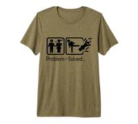 T-Shirt pour Homme avec Inscription « Divorce Problem Solved Funny Ex-Wife » T-Shirt Haut de Gamme