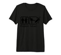 T-Shirt pour Homme avec Inscription « Divorce Problem Solved Funny Ex-Wife » T-Shirt Haut de Gamme
