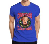 T-shirt pour homme avec inscription « Merry Christmas Ya Filthy Animal Kevin McCallister », bleu, L