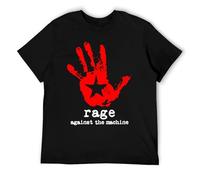 T-shirt pour homme avec inscription « Protest Rock » des années 90 - Style vintage - Imprimé inspiré de la musique politique - Chemise de concert en coton doux, Style noir, L