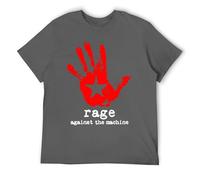 T-shirt pour homme avec inscription « Protest Rock » des années 90 - Style vintage - Imprimé inspiré de la musique politique - Chemise de concert en coton doux, Style gris foncé, 4XL