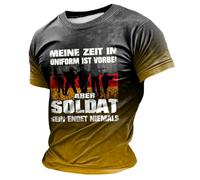 T-shirt pour homme avec inscription sarcastique zombie - Haut noir avec texte imprimé en allemand - T-shirt pour les fans d'horreur et d'humour noir, Style_d01 Jaune, M