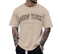 T-shirt pour homme - Col rond - Manches courtes - T-shirt d'été à manches courtes - Léger - Décontracté - Urban - Élégant - Haut de sport - Streetwear - T-shirt de loisirs - T-shirt de sport pour
