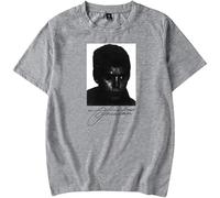T-Shirt pour Homme Coton À Blouse À Col Rond Mode De Rue Harajuku Haut Oversize Étudiant Tendance Manches Courtes Rapper Yung Lean Imprimé T-Shirt Hommes Et Femmes Cospaly-Grey||s