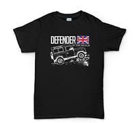 T-shirt pour homme Defender Of The Realm Off Road pour fans de Land Rover Taille XXL Noir