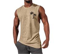 T-shirt pour homme en coton d'été sans manches col rond surdimensionné basique tee confortable décontracté signé léger débardeur coton blanc doux top respirant taille forte Slim Fit Gym T-shirt de