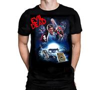 T-shirt pour homme en coton noir avec inscription « Evil Dead », Noir , M