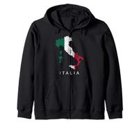 T-Shirt pour Homme et Femme avec Carte du Drapeau de l'Italie Sweat à Capuche
