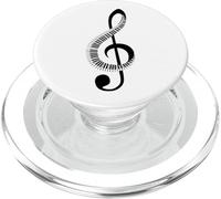 T-Shirt pour Homme et Femme avec Note de Musique clé de Sol PopSockets PopGrip pour MagSafe