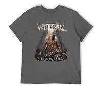T-shirt pour homme Extreme Metal Music, Brutal Deathcore Graphic Tee, Dark Album Art Style, Black Band Inspired Apparel, Style gris foncé, 5XL