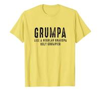 T-shirt pour homme Grumpa comme un grand-père normal Grumpier drôle Maman Papa T-shirt, jaune, M