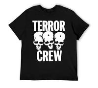 T-shirt pour homme Hardcore Music Graphic Tee, Global Crew Unity, T-shirt punk en coton, Style noir, XXL
