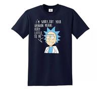 T-shirt pour homme « I'm Sorry But Your Opinion » Rick and Morty Spoof American Anime Top, M
