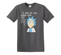 T-shirt pour homme « I'm Sorry But Your Opinion » Rick and Morty Spoof American Anime Top, T-shirt anthracite, M
