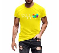 T-shirt pour homme - Imprimé graphique - Coloré - Amour - Body Shaperwear - T-shirt de sport ample - Col rond - Manches courtes - Design cool - T-shirt de loisirs - Pour l'été et le sport en plein air
