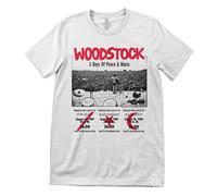 T-Shirt Pour Homme Officiellement Licencié Woodstock - Billet De 3 Jours