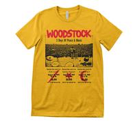 T-Shirt Pour Homme Officiellement Licencié Woodstock - Billet De 3 Jours