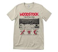 T-Shirt Pour Homme Officiellement Licencié Woodstock - Billet De 3 Jours
