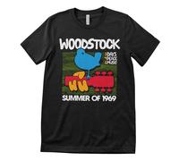 T-Shirt Pour Homme Officiellement Licencié Woodstock - Été De 1969