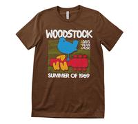 T-Shirt Pour Homme Officiellement Licencié Woodstock - Été De 1969