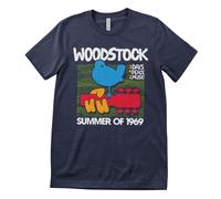 T-Shirt Pour Homme Officiellement Licencié Woodstock - Été De 1969