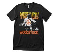 T-Shirt Pour Homme Officiellement Licencié Woodstock - Pouvoir Au Peuple