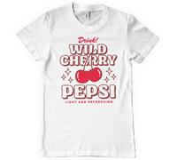 T-Shirt Pour Homme Pepsi - Cerise Sauvage Officiellement Licencié