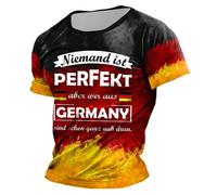 T-shirt pour homme pour la journée de l'unité allemande - Haut patriotique avec drapeau et date - T-shirt de fan pour la fête nationale, Style_g02 Noir, XXL