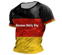 T-shirt pour homme pour la journée de l'unité allemande - Haut patriotique avec drapeau et date - T-shirt de fan pour la fête nationale, Style_g01 Noir, M