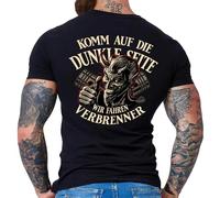 T-shirt pour homme pour les fans de voitures classiques des États-Unis - « Komm auf die dunkle Seite » - Nous conduisons un brûleur, Brûleur, L