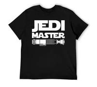 T-shirt pour homme Space Warrior Galactic Mentor Graphic Tee Sci-Fi Adventure en coton à manches courtes inspiré de la force, Style noir, S