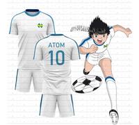 T-Shirt pour hommes avec impression 3d Captain Tsubasa, ensemble de sport à séchage rapide, ensemble de survêtement pour hommes, ensemble de 2 pièces, vêtements pour enfants et parents 0527-094-088-ZK