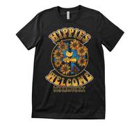 T-Shirt Pour Hommes Officiellement Licencié Woodstock - Hippies Bienvenus