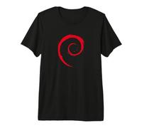 T-Shirt pour Les Amoureux de Linux, Debian Spiral Logo Open Source Os T-Shirt Haut de Gamme