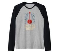 T-Shirt pour Orchestre à Cordes Bluegrass Jam Banjo Picker Folk Musician Manche Raglan