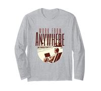 T-shirt pour ordinateur portable Work Anywhere Beach - Remote Vibes Manche Longue