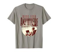 T-shirt pour ordinateur portable Work Anywhere Beach - Remote Vibes T-Shirt