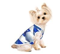T-shirt pour petit chien avec drapeau d'Israël - Pour petits chiens et filles - Pour petits animaux de compagnie