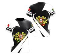 T-shirt pour supporter du Portugal 2026 - Drapeau national - Impression 3D - Respirant - Séchage rapide - Sport décontracté - Pour homme et femme et enfant, 1#, XXL
