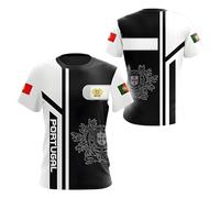 T-shirt pour supporter du Portugal 2026 - Drapeau national - Impression 3D - Respirant - Séchage rapide - Sport décontracté - Pour homme et femme et enfant, 4#, XXL