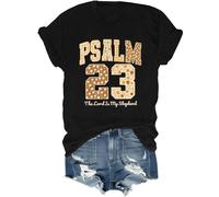 T-shirt Psaume 23 « The Lord is My Shepherd » avec verset de la Bible pour Thanksgiving, Noir , 3XL