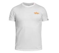 T-shirt Puff Print Logo Back Print Alpha Industries - White S