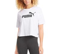 T-Shirt Puma ESS Cropped No.1 Logo Femme Haut Blanc Manches Courtes 684972 02