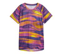 T-shirt Puma Velocity All-Over Print Violet Jaune Femme, Taille XS.